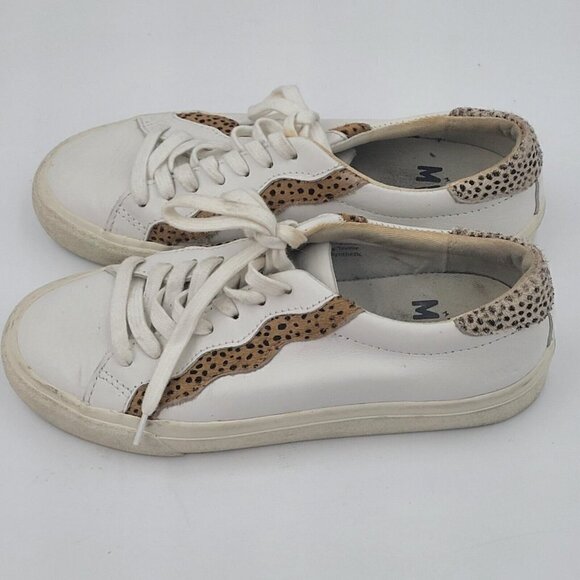 Madewell MD775 Sidewalk Low-Top Sneakers Leather Calf Hair: Wave Edition Size 6M - Picture 3 of 12
